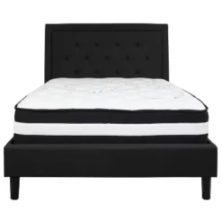 Flash Furniture Roxbury Full Size Tufted Upholstered Platform Bed In Black Fabric With Pocket Spring Mattress 5 Flash Furniture Roxbury Full Size Tufted Upholstered Platform Bed In Black Fabric With Pocket Spring Mattress -Furniture GUEST 52a314e4 7047 4060 bd35 66ac1ea6dbf5