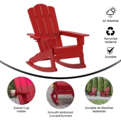 Flash Furniture Newport HDPE Adirondack Chair With Cup Holder And Pull Out Ottoman, All-Weather HDPE Indoor/Outdoor Chair 17 Flash Furniture Newport HDPE Adirondack Chair With Cup Holder And Pull Out Ottoman, All-Weather HDPE Indoor/Outdoor Chair -Furniture GUEST 53557d12 0b54 4078 a8d3 263ba0211cc9