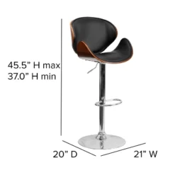 Flash Furniture Bentwood Adjustable Height Barstool With Curved Vinyl Seat And Back 13 Flash Furniture Bentwood Adjustable Height Barstool With Curved Vinyl Seat And Back -Furniture GUEST 536896f7 0ee7 4600 8de1 ab8c341cb055