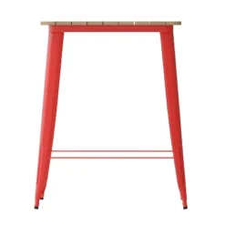 Flash Furniture Declan Commercial Indoor/Outdoor Bar Top Table, 31.5" Square All Weather Poly Resin Top With Steel Base -Furniture GUEST 53cd3b25 8b05 4459 9153 75888e9c6592