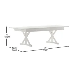 Flash Furniture HERCULES 8' X 40" Rectangular Solid Pine Folding Farm Table With X Legs 21 Flash Furniture HERCULES 8' X 40" Rectangular Solid Pine Folding Farm Table With X Legs -Furniture GUEST 53e41c22 9fdf 4893 afe4 7c577d1fdfe9