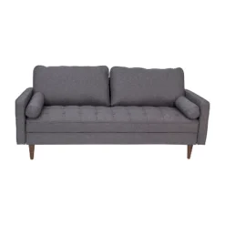 Flash Furniture Hudson Mid-Century Modern Sofa With Tufted Upholstery & Solid Wood Legs -Furniture GUEST 53e4bca2 6d5a 42a6 a10a 4b8b1c1ebe13