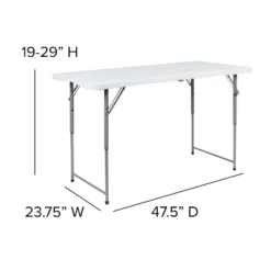Flash Furniture 4-Foot Height Adjustable Bi-Fold Granite White Plastic Folding Table 11 Flash Furniture 4-Foot Height Adjustable Bi-Fold Granite White Plastic Folding Table -Furniture GUEST 54a5e381 af31 4cba 8fc6 d3ac2daf3365