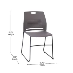 Flash Furniture HERCULES Series Commercial Grade 660 Lb. Capacity Plastic Stack Chair With Powder Coated Sled Base Frame And Integrated Carrying Handle 18 Flash Furniture HERCULES Series Commercial Grade 660 Lb. Capacity Plastic Stack Chair With Powder Coated Sled Base Frame And Integrated Carrying Handle -Furniture GUEST 5586c882 a7c3 429f 8381 371aa72134b8