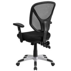 Flash Furniture Mid-Back Black Mesh Multifunction Swivel Ergonomic Task Office Chair With Adjustable Arms -Furniture GUEST 558cd771 192b 4c46 b5bb 469abfa77f26