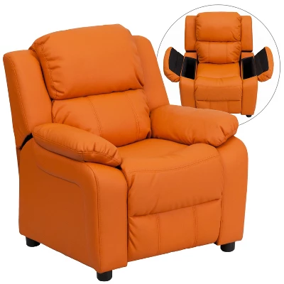 Flash Furniture Deluxe Padded Contemporary Kids Recliner With Storage Arms 19 Flash Furniture Deluxe Padded Contemporary Kids Recliner With Storage Arms - Image 19