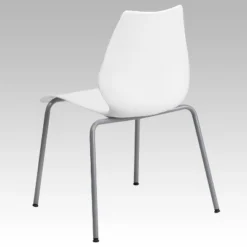 Flash Furniture HERCULES Series 770 Lb. Capacity White Stack Chair With Lumbar Support And Silver Frame 14 Flash Furniture HERCULES Series 770 Lb. Capacity White Stack Chair With Lumbar Support And Silver Frame -Furniture GUEST 55fb4b6e 04a7 4f5b a036 d06e5a07678b