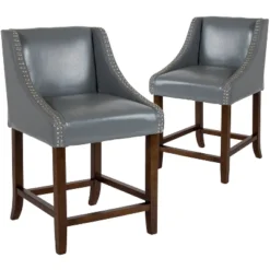 Flash Furniture Carmel Series 24" High Transitional Wood Counter Height Stool With Accent Nail Trim, Set Of 2 29 Flash Furniture Carmel Series 24" High Transitional Wood Counter Height Stool With Accent Nail Trim, Set Of 2 -Furniture GUEST 567baa07 751e 4fca 9051 6172d8539c1c