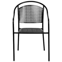 Flash Furniture Commercial Grade Indoor-Outdoor Steel Patio Arm Chair With Round Back -Furniture GUEST 5706af65 1370 49cd 93b8 ab9adf4a3d1b