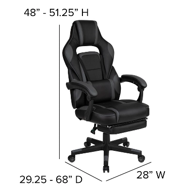 Flash Furniture Gaming Desk With Cup Holder/Headphone Hook/Monitor Stand & Reclining Back/Arms Gaming Chair With Footrest 5 Flash Furniture Gaming Desk With Cup Holder/Headphone Hook/Monitor Stand & Reclining Back/Arms Gaming Chair With Footrest - Image 5