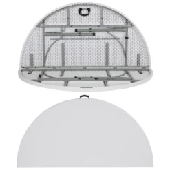 Flash Furniture 6-Foot Round Bi-Fold Granite White Plastic Banquet And Event Folding Table With Carrying Handle 11 Flash Furniture 6-Foot Round Bi-Fold Granite White Plastic Banquet And Event Folding Table With Carrying Handle -Furniture GUEST 57be9e8f acff 4b33 b73c 46c0725c12fe