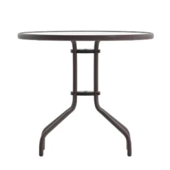 Flash Furniture Bellamy 31.5'' Round Tempered Glass Metal Table 17 Flash Furniture Bellamy 31.5'' Round Tempered Glass Metal Table -Furniture GUEST 581c40a9 3f63 49f2 935e b6a9f8bae45b
