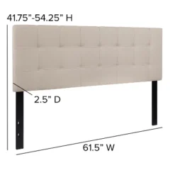 Flash Furniture Bedford Tufted Upholstered Queen Size Headboard In Beige Fabric 10 Flash Furniture Bedford Tufted Upholstered Queen Size Headboard In Beige Fabric -Furniture GUEST 5874d876 60f8 421f bb99 780e6328a1a7