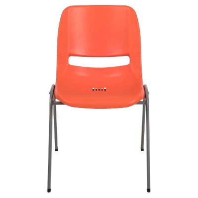 Flash Furniture HERCULES Series 880 Lb. Capacity Ergonomic Shell Stack Chair With Metal Frame 2 Flash Furniture HERCULES Series 880 Lb. Capacity Ergonomic Shell Stack Chair With Metal Frame - Image 2