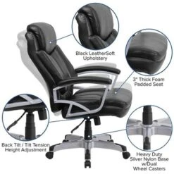 Hercules Series Big & Tall Executive Swivel Office Chair Black Leather - Flash Furniture 8 Hercules Series Big & Tall Executive Swivel Office Chair Black Leather - Flash Furniture -Furniture GUEST 59db2d16 8d76 423a b4eb a7ee94b18958