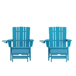 Flash Furniture Halifax HDPE Adirondack Chair With Cup Holder And Pull Out Ottoman, All-Weather HDPE Indoor/Outdoor Lounge Chair 25 Flash Furniture Halifax HDPE Adirondack Chair With Cup Holder And Pull Out Ottoman, All-Weather HDPE Indoor/Outdoor Lounge Chair -Furniture GUEST 5a7fe975 9702 4278 9a10 9e926bdbb535