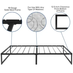 Flash Furniture 14 Inch Metal Platform Bed Frame With 12 Inch Pocket Spring Mattress In A Box And 2 Inch Cool Gel Memory Foam Topper 21 Flash Furniture 14 Inch Metal Platform Bed Frame With 12 Inch Pocket Spring Mattress In A Box And 2 Inch Cool Gel Memory Foam Topper -Furniture GUEST 5bf376f5 922a 4c85 a319 8b99899879f0