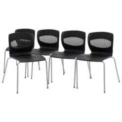 Flash Furniture HERCULES Series Set Of 5 Commercial Grade 770 Lb. Capacity Ergonomic Stack Chair With Lumbar Support And Steel Frame 25 Flash Furniture HERCULES Series Set Of 5 Commercial Grade 770 Lb. Capacity Ergonomic Stack Chair With Lumbar Support And Steel Frame -Furniture GUEST 5c14e499 7301 4273 8da1 9e7f18d59a15