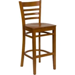 Flash Furniture Ladder Back Wooden Restaurant Barstool -Furniture GUEST 5d48b99a b06e 4e16 858f 5160dff8cf18