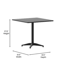 Flash Furniture Mellie 31.5'' Square Aluminum Indoor-Outdoor Table With Base 16 Flash Furniture Mellie 31.5'' Square Aluminum Indoor-Outdoor Table With Base -Furniture GUEST 5e38d18f 746d 4ee5 aa63 96ff50121cd8