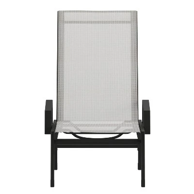 Flash Furniture Brazos Set Of 2 Adjustable Chaise Lounge Chairs With Arms, All-Weather Outdoor Five-Position Recliners 10 Flash Furniture Brazos Set Of 2 Adjustable Chaise Lounge Chairs With Arms, All-Weather Outdoor Five-Position Recliners - Image 10