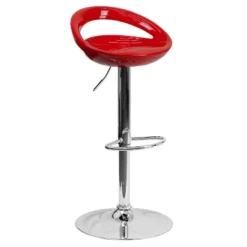 Flash Furniture Contemporary Plastic Adjustable Height Barstool With Rounded Cutout Back And Chrome Base 30 Flash Furniture Contemporary Plastic Adjustable Height Barstool With Rounded Cutout Back And Chrome Base -Furniture GUEST 5efca149 99d6 4afb a79f e618a8bbe6c3