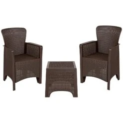 Flash Furniture Faux Rattan Plastic Chair Set With Matching Side Table 17 Flash Furniture Faux Rattan Plastic Chair Set With Matching Side Table -Furniture GUEST 5f362ccc 7c08 4a88 8e4b 94f8291161a9