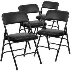 Flash Furniture 4 Pack HERCULES Series Curved Triple Braced & Double Hinged Upholstered Metal Folding Chair 25 Flash Furniture 4 Pack HERCULES Series Curved Triple Braced & Double Hinged Upholstered Metal Folding Chair -Furniture GUEST 5f545390 ff5f 494f b971 3842c792c6ae