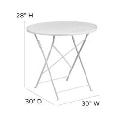 Flash Furniture Oia Commercial Grade 30" Round Indoor-Outdoor Steel Folding Patio Table -Furniture GUEST 5f80fd9b 0161 4e40 b350 b951cf4ef7c1
