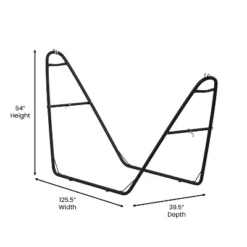 Flash Furniture All-Weather Heavy Duty Steel Hammock Stand For Hammocks 9-14 Feet Long - Black -Furniture GUEST 5fbe3240 e15e 489a b16d ad842cc637fe