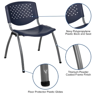 Flash Furniture HERCULES Series 880 Lb. Capacity Plastic Stack Chair With Powder Coated Frame 11 Flash Furniture HERCULES Series 880 Lb. Capacity Plastic Stack Chair With Powder Coated Frame - Image 11