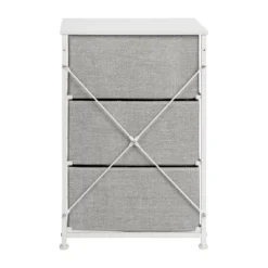 Flash Furniture 3 Drawer Wood Top Cast Iron Frame Vertical Storage Dresser With Easy Pull Fabric Drawers -Furniture GUEST 60ccd6d3 4b0c 4cc0 a82a 444a87de0a71