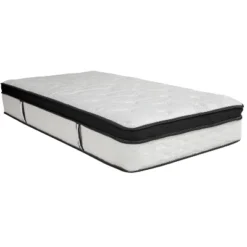 Flash Furniture 14 Inch Metal Platform Bed Frame With 12 Inch Memory Foam Pocket Spring Mattress In A Box (No Box Spring Required) -Furniture GUEST 60d1a1f5 86eb 41f5 944c 8eb59260b41b