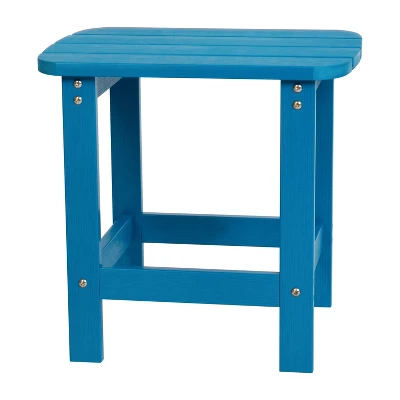 Flash Furniture Charlestown All-Weather Poly Resin Wood Commercial Grade Adirondack Side Table 14 Flash Furniture Charlestown All-Weather Poly Resin Wood Commercial Grade Adirondack Side Table - Image 14