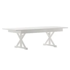 Flash Furniture HERCULES 8' X 40" Rectangular Solid Pine Folding Farm Table With X Legs 26 Flash Furniture HERCULES 8' X 40" Rectangular Solid Pine Folding Farm Table With X Legs -Furniture GUEST 61b33229 7f62 4ed6 a72f 374433540200