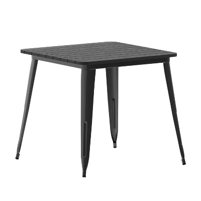 Flash Furniture Declan Commercial Grade Indoor/Outdoor Dining Table, 31.5" Square All Weather Poly Resin Top With Steel Base 11 Flash Furniture Declan Commercial Grade Indoor/Outdoor Dining Table, 31.5" Square All Weather Poly Resin Top With Steel Base - Image 11
