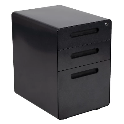 Flash Furniture Ergonomic 3-Drawer Mobile Locking Filing Cabinet With Anti-Tilt Mechanism And Hanging Drawer For Legal & Letter Files 15 Flash Furniture Ergonomic 3-Drawer Mobile Locking Filing Cabinet With Anti-Tilt Mechanism And Hanging Drawer For Legal & Letter Files - Image 15