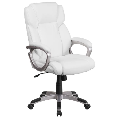Flash Furniture Mid-Back LeatherSoftSoft Executive Swivel Office Chair With Padded Arms 10 Flash Furniture Mid-Back LeatherSoftSoft Executive Swivel Office Chair With Padded Arms - Image 10