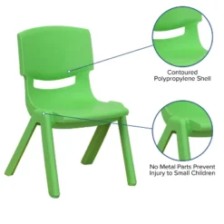 Flash Furniture 4 Pack Plastic Stackable School Chairs With 10.5" Seat Height -Furniture GUEST 62baf443 89d9 418f 82c6 879132cd821f