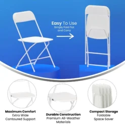 Flash Furniture Hercules™ Big And Tall Commercial Folding Chair - Extra Wide 650LB. Capacity - Durable Plastic - 4-Pack 27 Flash Furniture Hercules™ Big And Tall Commercial Folding Chair - Extra Wide 650LB. Capacity - Durable Plastic - 4-Pack -Furniture GUEST 62ec50f0 960a 4fd5 b9de 4f6daff5891e