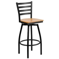 Flash Furniture Black Ladder Back Swivel Metal Barstool -Furniture GUEST 6399ba8b 7471 4b7a 8d46 2824dcc238fa