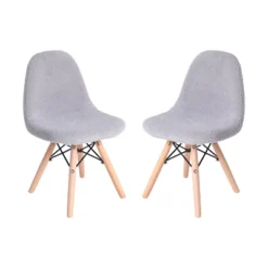 Flash Furniture Zula Kid's Set Of 2 Modern Padded Armless Faux Shearling Accent Chairs With Beechwood Legs -Furniture GUEST 639a57bb 115a 471c a597 381cd1956f62