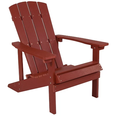 Flash Furniture Charlestown Commercial All-Weather Poly Resin Wood Adirondack Chair 16 Flash Furniture Charlestown Commercial All-Weather Poly Resin Wood Adirondack Chair - Image 16