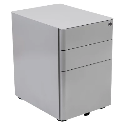 Flash Furniture Modern 3-Drawer Mobile Locking Filing Cabinet With Anti-Tilt Mechanism And Hanging Drawer For Legal & Letter Files 15 Flash Furniture Modern 3-Drawer Mobile Locking Filing Cabinet With Anti-Tilt Mechanism And Hanging Drawer For Legal & Letter Files - Image 15