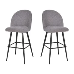 Flash Furniture Lyla Commercial Grade Modern Armless Barstools With Contoured Backrest, Steel Frame And Integrated Footrest - Set Of 2 -Furniture GUEST 65554076 0741 4e9f bf29 c8628685e9a3