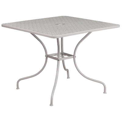 Flash Furniture Oia Commercial Grade 35.5" Square Indoor-Outdoor Steel Patio Table With Umbrella Hole 7 Flash Furniture Oia Commercial Grade 35.5" Square Indoor-Outdoor Steel Patio Table With Umbrella Hole - Image 7