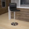 Flash Furniture Modern Vinyl Adjustable Height Barstool With Horizontal Stitch Back