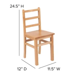 Flash Furniture Kids Natural Solid Wood Table And Chair Set For Classroom, Playroom, Kitchen -Furniture GUEST 66977dda ee60 4991 ba1c a2128c0381c2