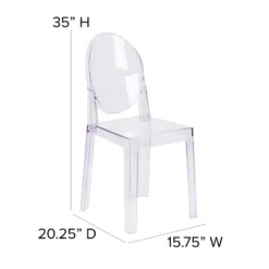 Flash Furniture Ghost Chair With Oval Back In Transparent Crystal 11 Flash Furniture Ghost Chair With Oval Back In Transparent Crystal -Furniture GUEST 671e07ed c859 4aaa 8661 7a4cb061c3d7