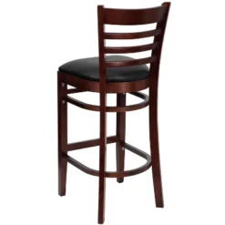 Flash Furniture Ladder Back Wooden Restaurant Barstool -Furniture GUEST 6803625d cb57 443e bcda a614c55896a7